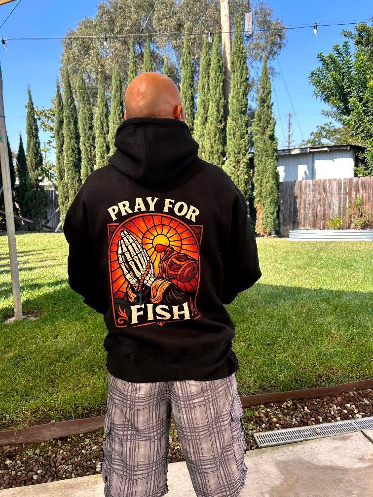 Pray for fish hoodie