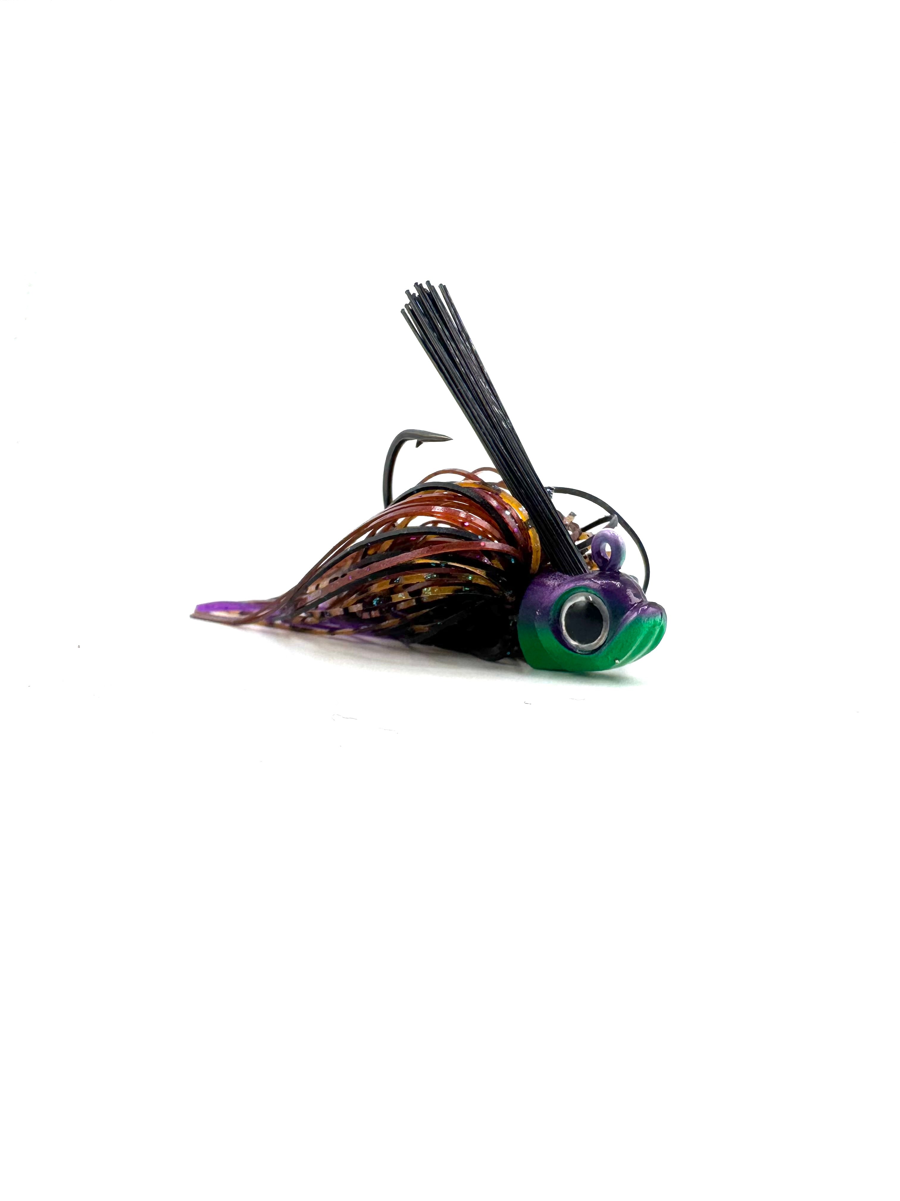 3/8oz purple sticky punch skirted jig #2