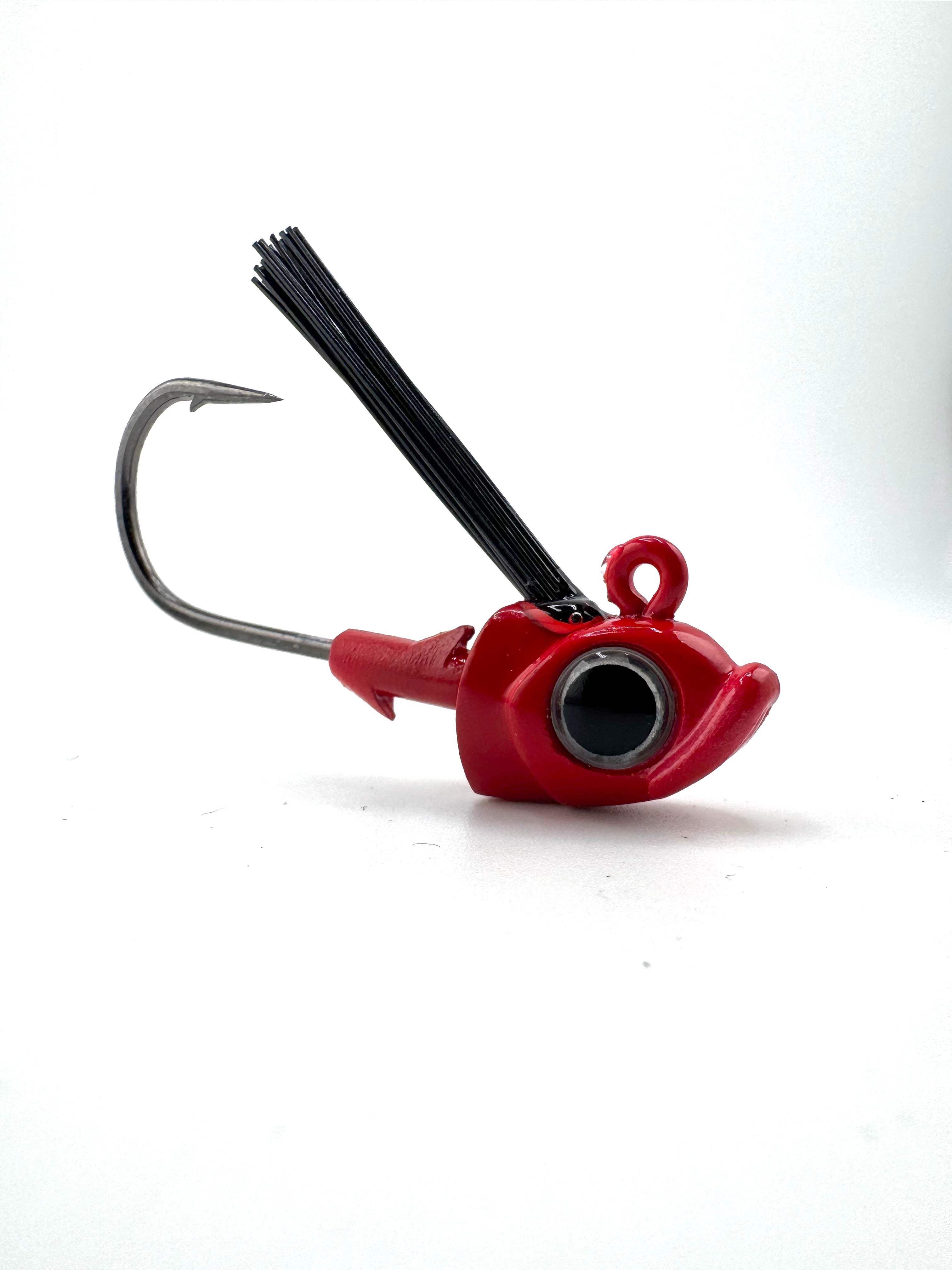 Viking pointer weedless jig head - red head