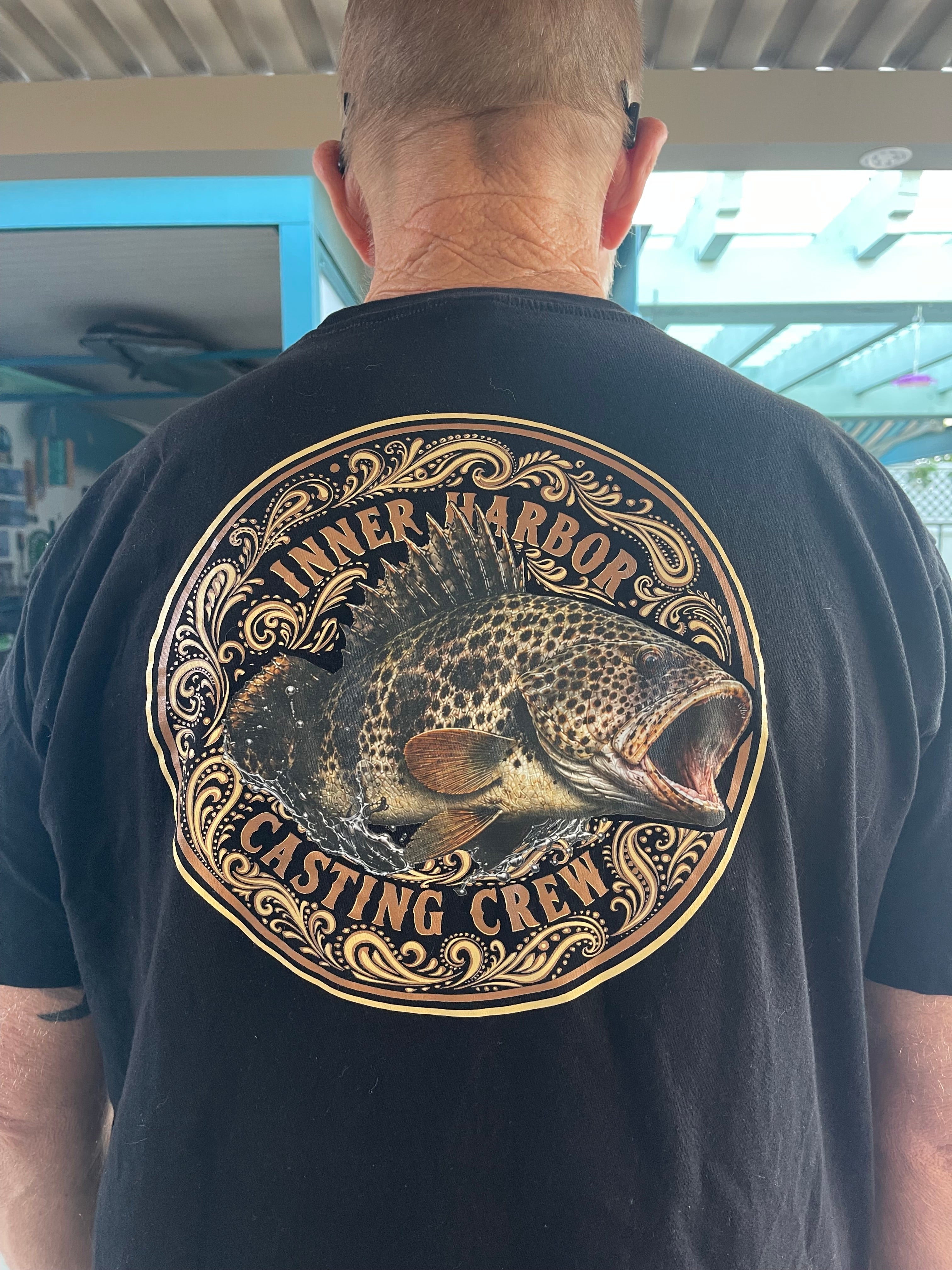 Inner harbor casting crew t shirt