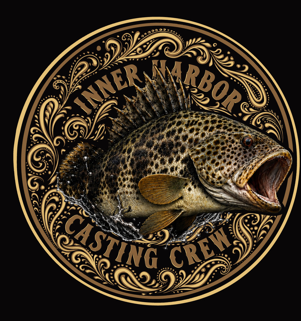 Inner harbor casting crew t shirt