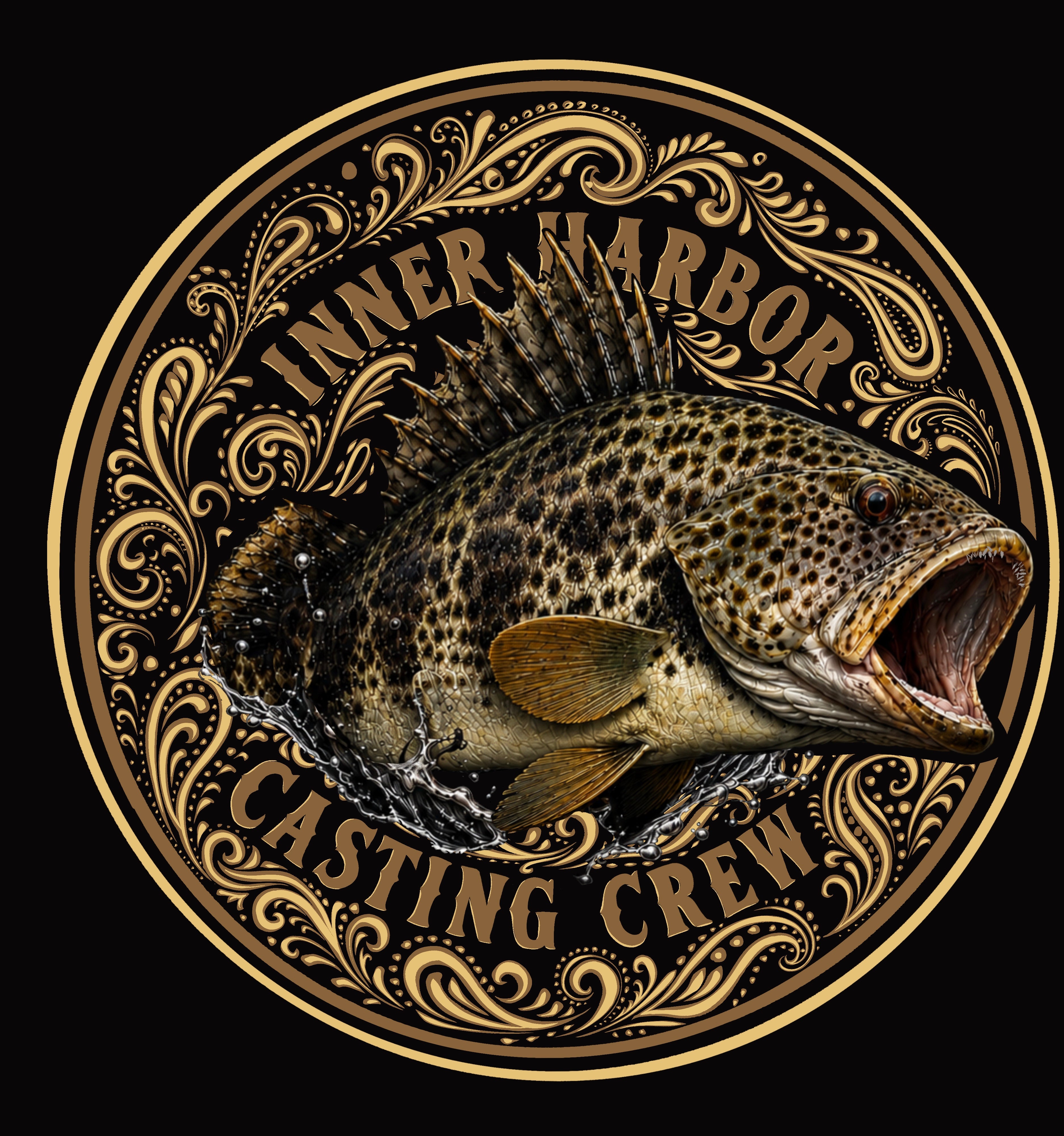 Inner harbor casting crew t shirt