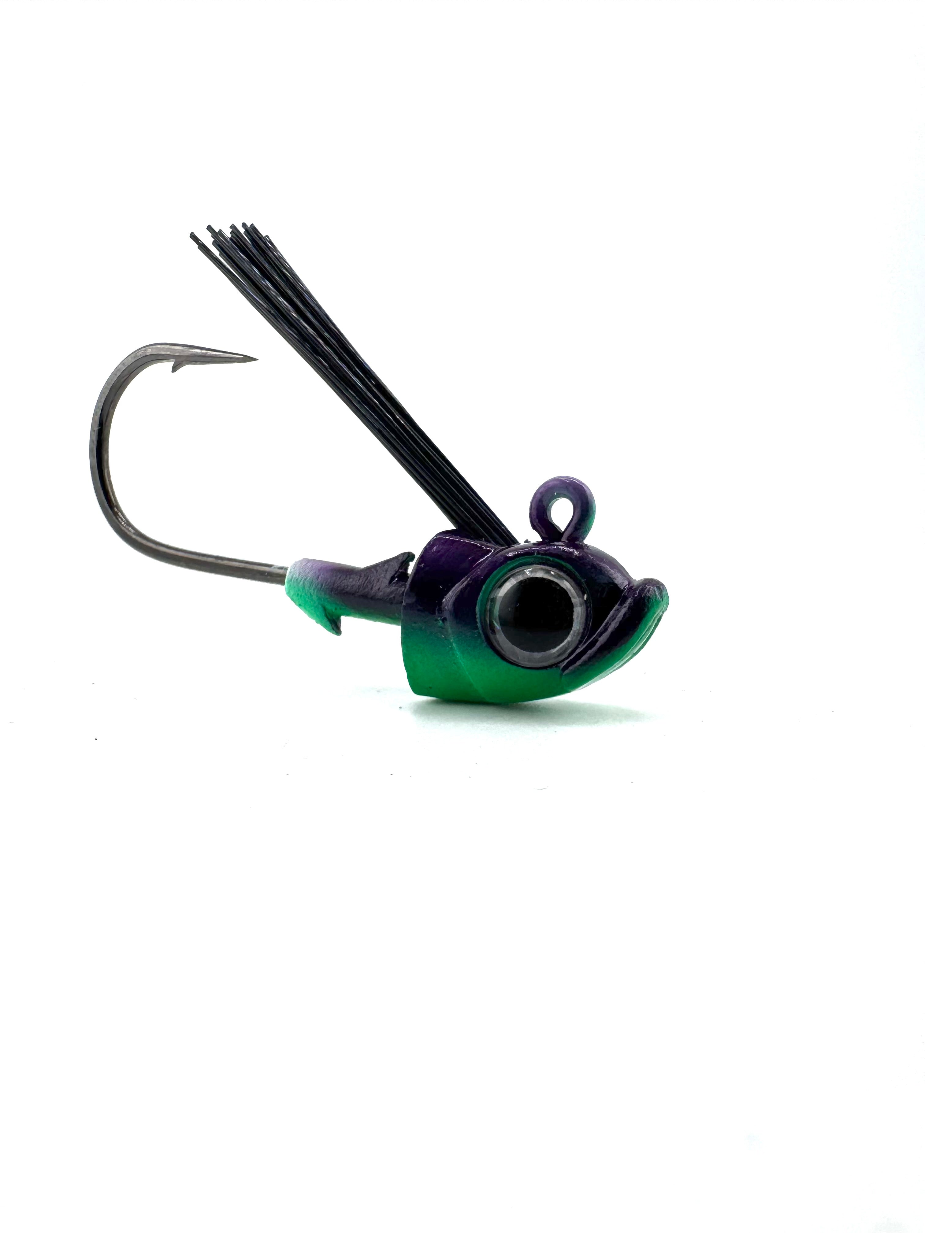 Viking pointer weedless jig head - purple sticky punch