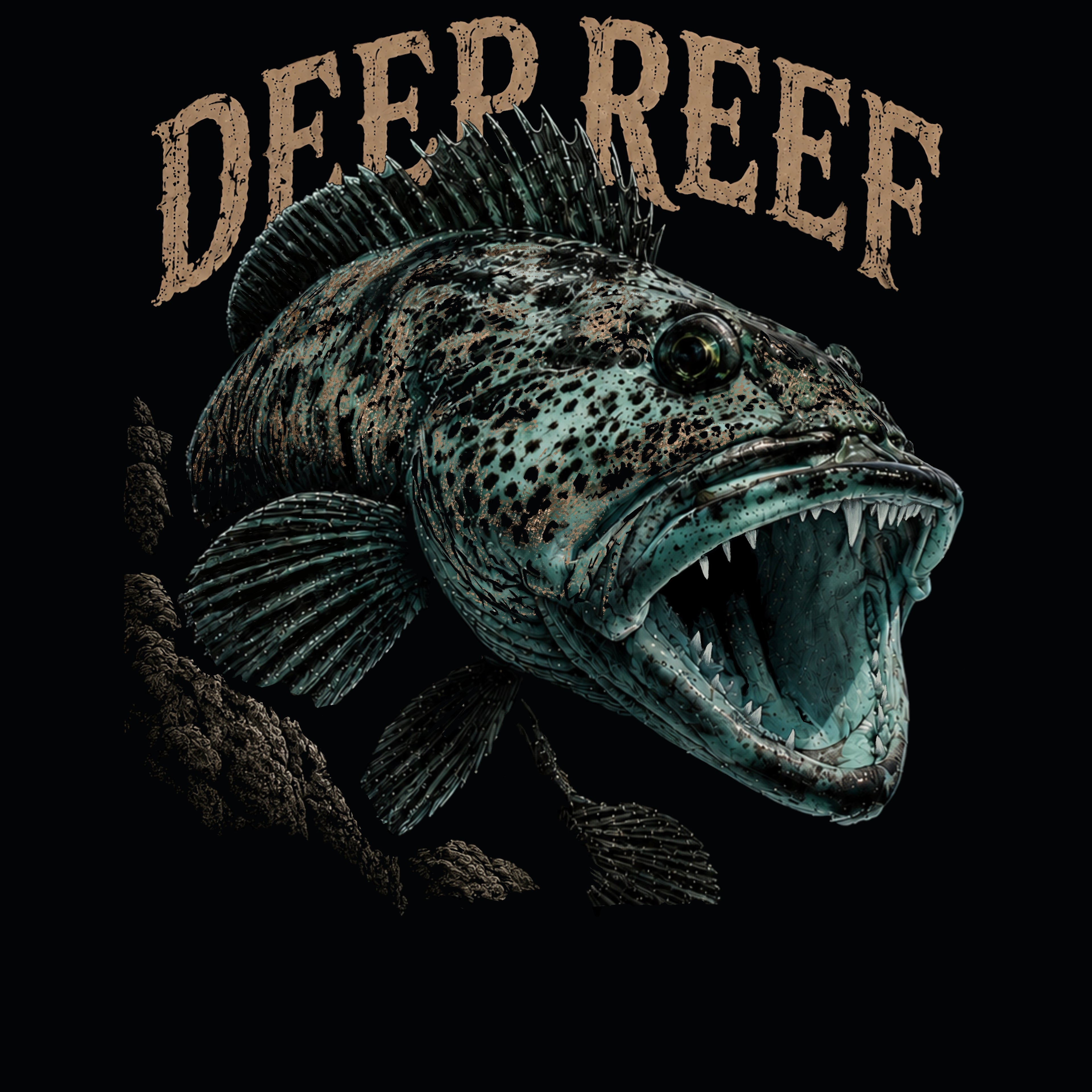 Deep reef lingcod t shirt