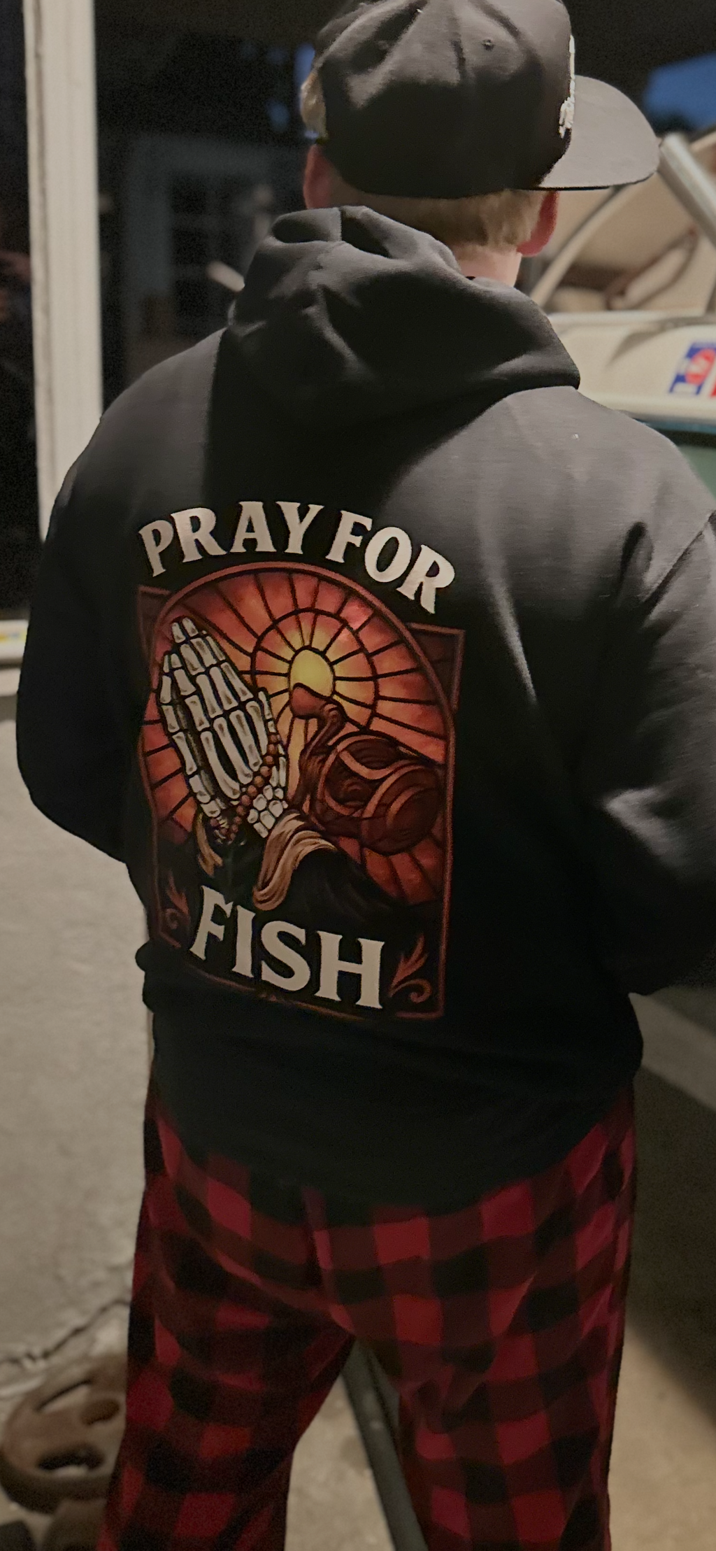 Pray for fish hoodie