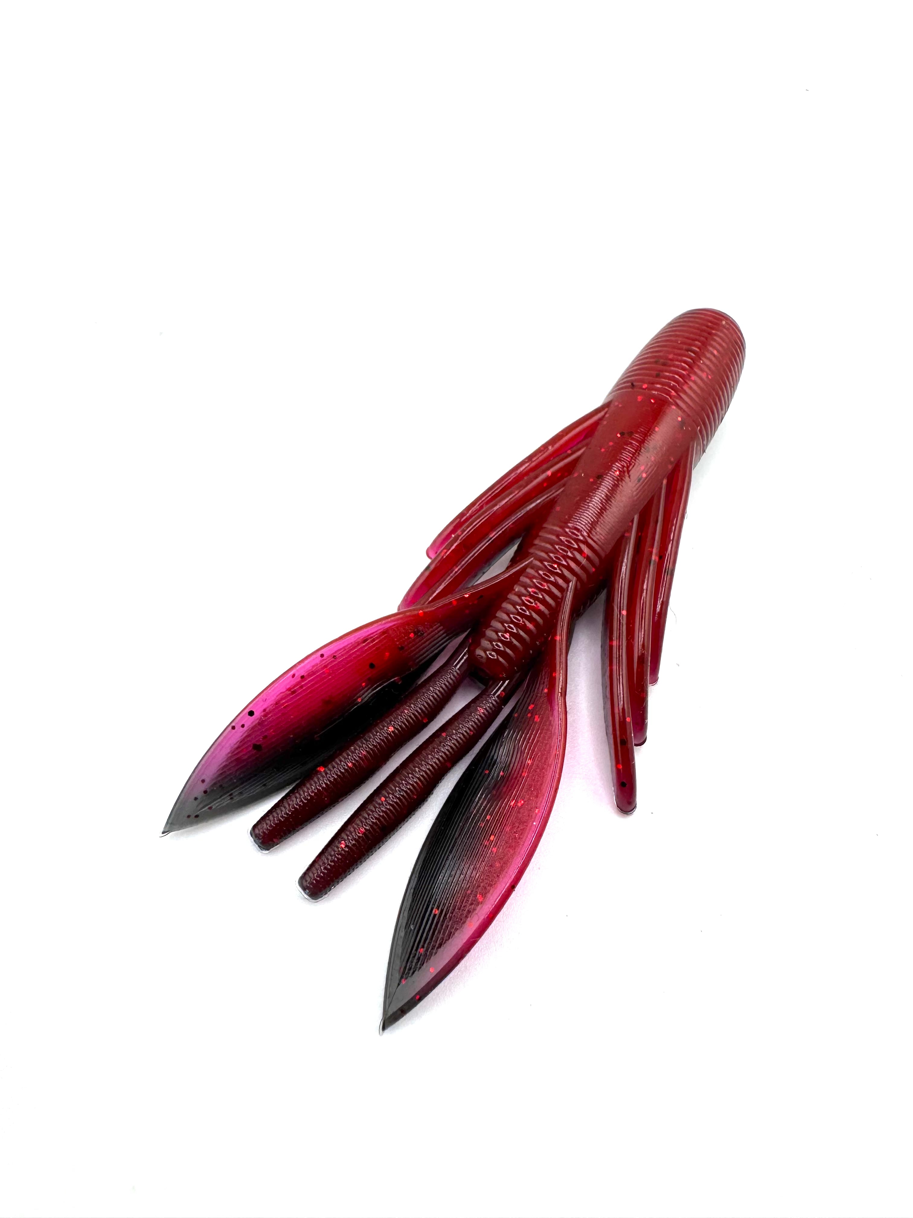 Punch Craw - black over Red