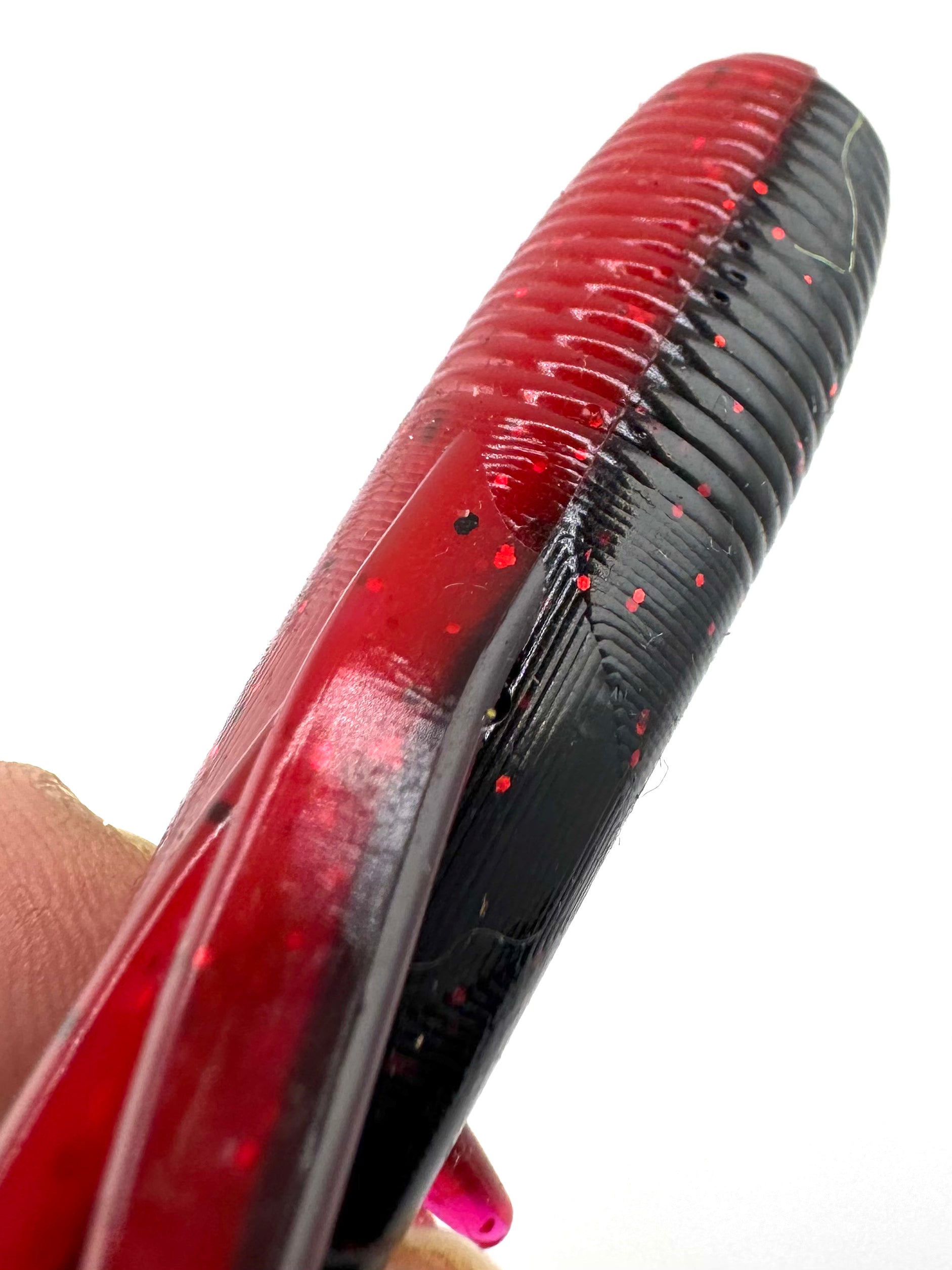 Punch Craw - black over Red