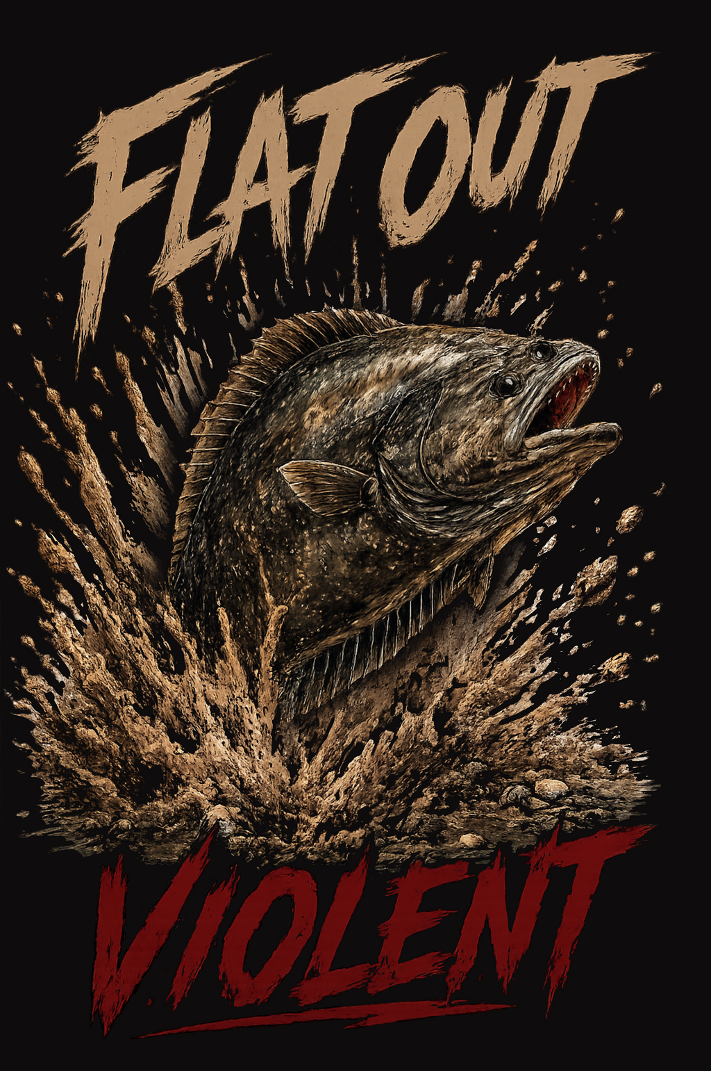 Flat out violent-Halibut t-shirt