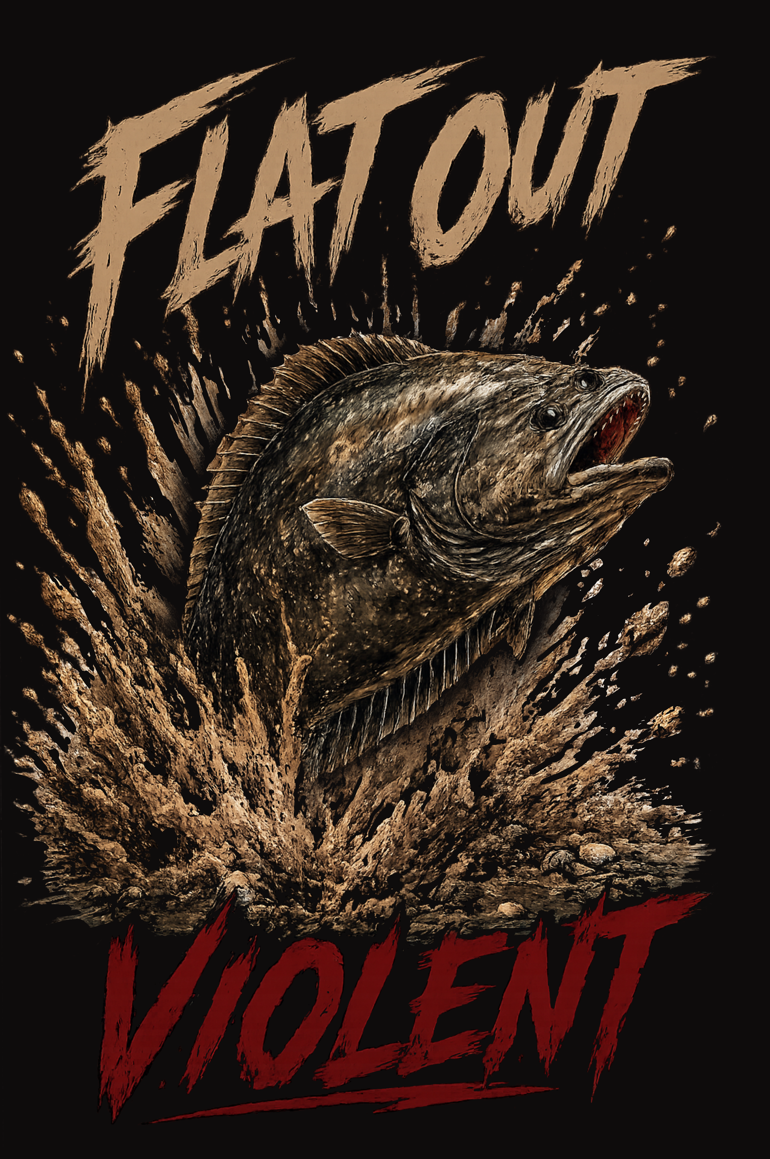 Flat out violent-Halibut t-shirt